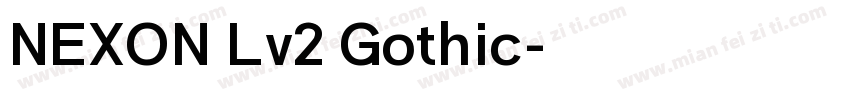 NEXON Lv2 Gothic字体转换
